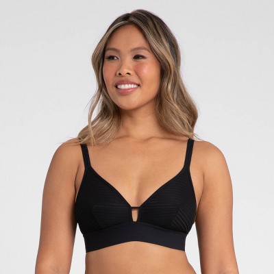 All.You. LIVELY Women's All Day Deep V No Wire Bra - Jet Black 32A