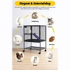 64" H Deluxe Small Animal Cage – 4‑Tier with Removable Ramp, Hammock, Storage Stand & Removable Tray, for Ferrets/Chinchillas/Guinea Pigs/Hamsters - 2 of 4
