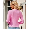 Coolmee Women's Cropped Cardigan Knit Shrugs for Dresses Tops V Neck Button Down Cardigans Sweaters - 2 of 4