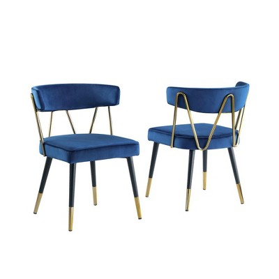 Best Master Furniture,Aireys Velvet Armless Chair (Set of 2)