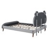 Okak Platform Bed Frame with Upholstered Sheep-Shaped Headboard for Kids Noise-Free Bed Strong Wood Slats Easy Assembly - 4 of 4