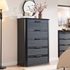 Sapphtopaz Modern Dresser with Curved Profile Design Fluted Chest of Drawers with Wood Handles Chest of Drawers for Bedroom, Entryway - 3 of 4