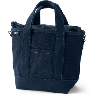 Lands' End Zip Top Canvas Tote Bag - 1 of 4