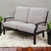 Courtyard Casual Madison Loveseat   Alum frame in powder coating Performatex Fabric Cushions - 2 of 4