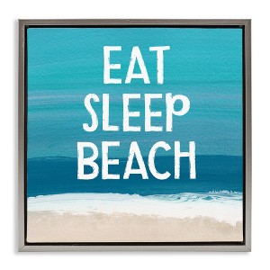 Stupell Industries Eat Sleep Beach Painting, 25" x 25" - 1 of 4