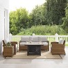 Bradenton 5pc Outdoor Wicker Conversation Set with Fire Table -  Crosley
 - image 3 of 4