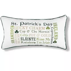 C&F Home 12" x 24" Irish Font Embroidered Throw Pillow St. Patrick's Day Themed