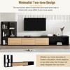 74.8''-126'' Extendable TV Stand with 3-Tier Bookshelves for TVs up to 110", Adjustable Entertainment Center with Cabinets & Sliding Tabletop - 3 of 4