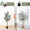 Artificial Olive Trees,  for Home Office Living Room Decoration, Indoor Fake Potted Trees with Natural Wood Trunk and Lifelike Fruits - 3 of 4