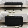 Airsurfer Storage Ottoman Bench with Legs – 30"x16" Footrest and Storage Chest, Supports 660 lb, Ideal for Bedroom, Entryway, or Living Room Use - 4 of 4