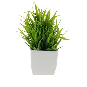 Unique Bargains Artificial Plants Spring Grass Arrangement Plastic 2.76"x2.76"x7.09" 1 Pc - 1 of 4