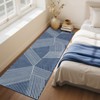 Area Rugs Modern Washable Rug Non-Slip Low Pile Geometric Striped Pattern Rug for Living Room Bedroom - 2 of 4
