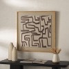 Tari - 30" X 30" - Ivory/Chocolate Brown - Polyester/Linen/Wood/MDF/Glass - Framed Textile Wall Art - WLA1907 - Safavieh - 2 of 4