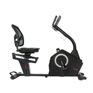 Sunny Health & Fitness Programmable Recumbent Bike - Black - 1 of 4
