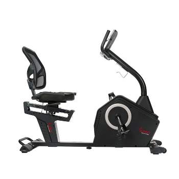 Sunny Health & Fitness Programmable Recumbent Bike - Black