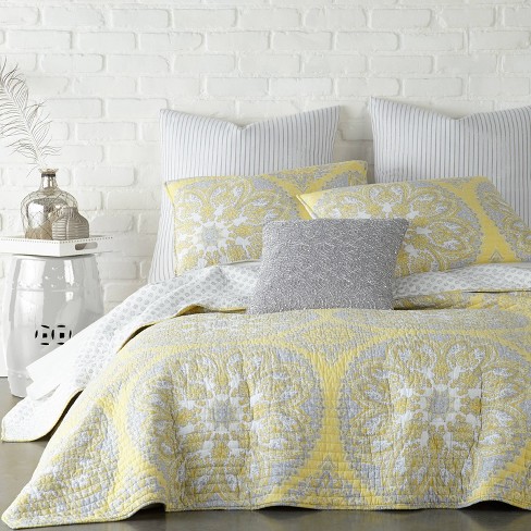 Full/queen Slater Quilt Set Yellow - Homthreads : Target