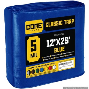 Core Tarps Heavy Duty 5 Mil Tarp Cover, UV Resistant, Rip Proof for Roof, Camping, Patio, Pool, Boat - 1 of 4