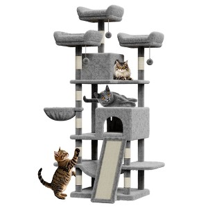 COZONY Multi-Level Cat Tree Tower for Indoor Cats –Cat Furniture with Condo, Hammocks, Plush Perches, Basket, Dangling Toys Sisal Scratching Posts - 1 of 4