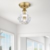 Livex Lighting Brussels 1 - Light Semi-Flush Mount in  Natural Brass - 3 of 4