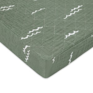 Babyletto Quilted Changing Pad Cover in GOTS Certified Organic Muslin Cotton - 1 of 4