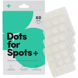 Dots for Spots Pimple Patches - Translucent, Hydrocolloid Acne Patch Skin Care Treatment for Blemishes - Face and Body Zit Stickers -  60-Pack