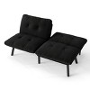 63" Convertible Velvet Sofa Bed,Modern Folding Twin Sleeper with Adjustable Backrest for Small Apartment Living Room-Baofuwish - 3 of 4
