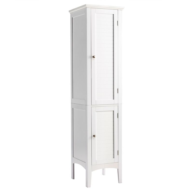 Tangkula Tall Freestanding Bathroom Storage Cabinet with 5-Tier&2 doors for living room&bathroom, 1 of 7