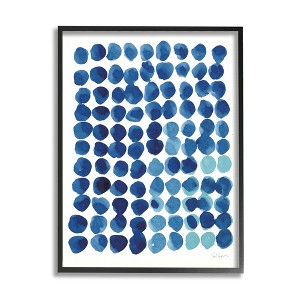 Stupell Industries Abstract Blue Polka Dot Pattern Framed Giclee, 11 x 14 - 1 of 3