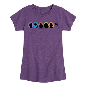 Girls' - The Bad Guys - Mr. Wolf and Friends Silhouettes Fitted Short Sleeve Graphic T-Shirt - 1 of 4