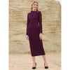 INSPIRE CHIC Women's Elegant Pencil Lapel V Neck Long Sleeve 2025 Trendy Work Knee Length Dresses - 2 of 4