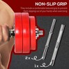 Resenkos 66 lb Adjustable Dumbbell to Barbell Conversion Set for Home Gym Training - Wine Red - 3 of 4