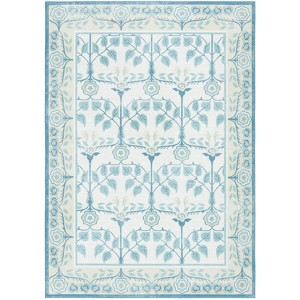 Martha Stewart Floral - MSRW182 - Indoor Power Loomed Machine Washable Skid-Resistant Rugs - 1 of 4
