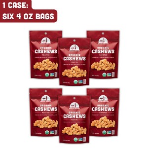 Mavuno Harvest Organic Dry Roasted Cashews, a Delicious Vegan Healthy Snack Packed with Vitamins and Bursting with Flavor, 4 oz Bags - 6 PK - 1 of 4