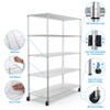 Dolonm Wire Shelving Unit, 6000 LBS NSF Height Adjustable Metal Garage Storage Shelves with Wheels,Metal Shelves - 3 of 4