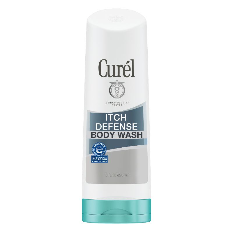 Curel Itch Defense Body Wash, Daily Body Cleanser, with Hydrating Jojoba and Olive Oil, Hydrating Unscented - 10 fl oz, 1 of 11