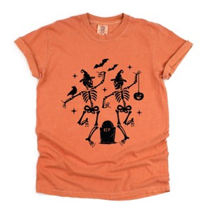 Two Skeletons Dancing Grave - Garment Dyed Tee - 1 of 3