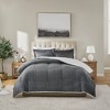 Swift Home | Reversible Micromink and Faux Shearling 3-Piece Fall/Winter Comforter Set - 3 of 4
