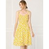 Allegra K Women's Daisy Spaghetti Strap Summer Cami Sleeveless Floral Dress - 2 of 4