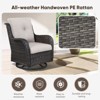 Buenhomino Outdoor Swivel Glider Rocking Chairs Set, 2 Pieces Rattan Wicker Patio Furniture Set for Porch Pool Deck Yard Garden - 2 of 4