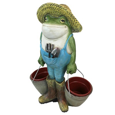 Buckets the Garden Frog Resin Outdoor Statue