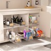 Pull-Out Organizer under Cabinet Storage for Kitchen with Wooden Handle - 3 of 4