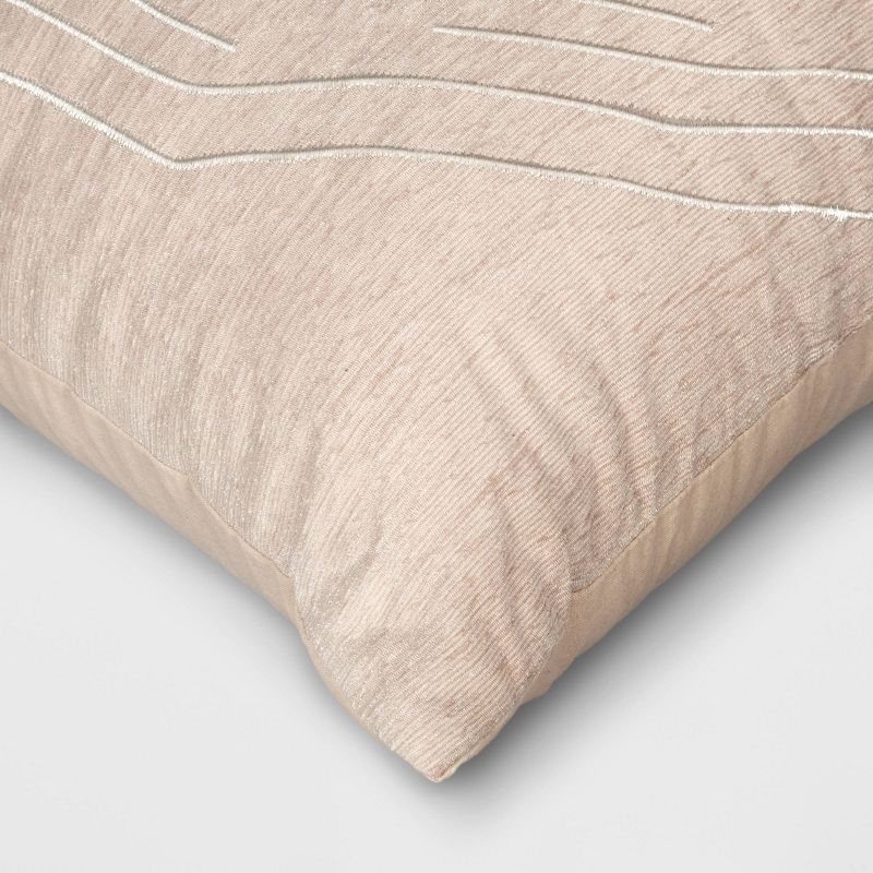 Oversized Geometric Patterned Metallic Embroidered Velvet Square Throw Pillow - Threshold™, 5 of 6
