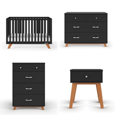 Child Craft SOHO Crib, 3-Drawer Dresser, Chest, Nightstand, 4-Piece Nursery Set