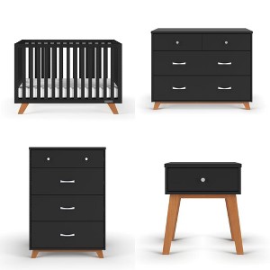 Child Craft SOHO Crib, 3-Drawer Dresser, Chest, Nightstand, 4-Piece Nursery Set - 1 of 4