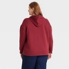 Women's Leisure Ribbed Cuff Hooded Pullover Sweatshirt - Ava & Viv™ - 2 of 3