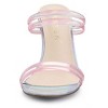 Allegra K Women's Clear Strappy Slide Mule Block Heel Sandal - 3 of 4
