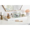 Kate and Laurel Lipton Tray, 10x24, White and Gold - 4 of 4