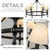 ALOADECOR 6-Light Classic Pendant Fixture Elegant Interior Lighting With White Shades For Dining Room Living Room - 4 of 4