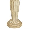Sunnydaze Outdoor Glass Fiber Reinforced Concrete Patio Garden Grecian Column Style Bird Bath - 20" - Antique White - 4 of 4