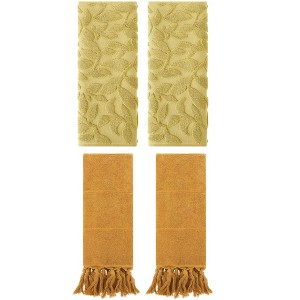 REGALWOVEN 4 Pcs Cotton Bathroom Hand Towel with Tassel 14" x 30" - 1 of 4